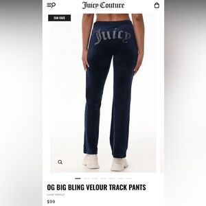 Juicy Couture Navy Blue Track Pants
